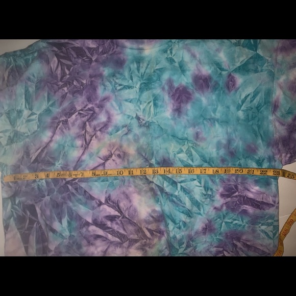 Cute homemade tie-dye T-shirt floral colors - Picture 4 of 6